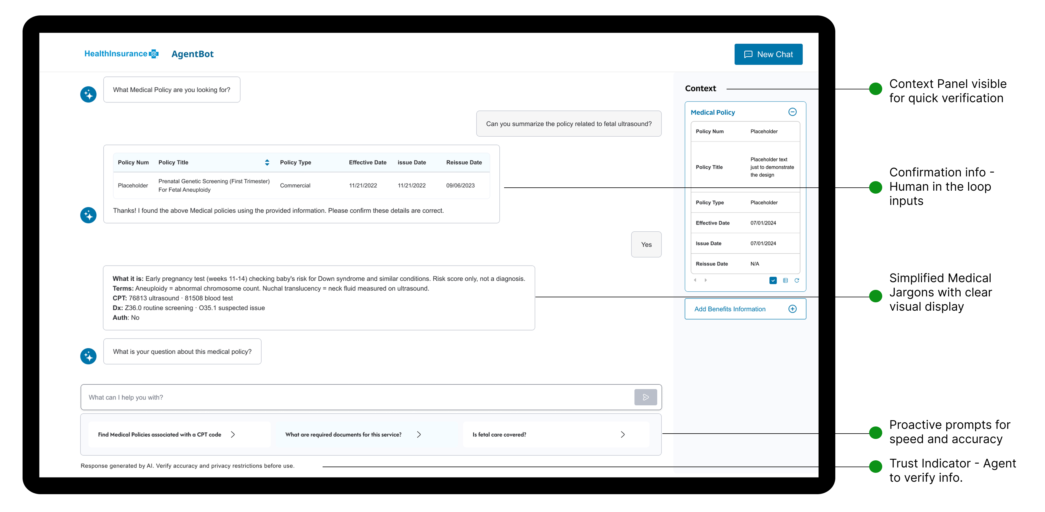 Conversation with Context Panel
